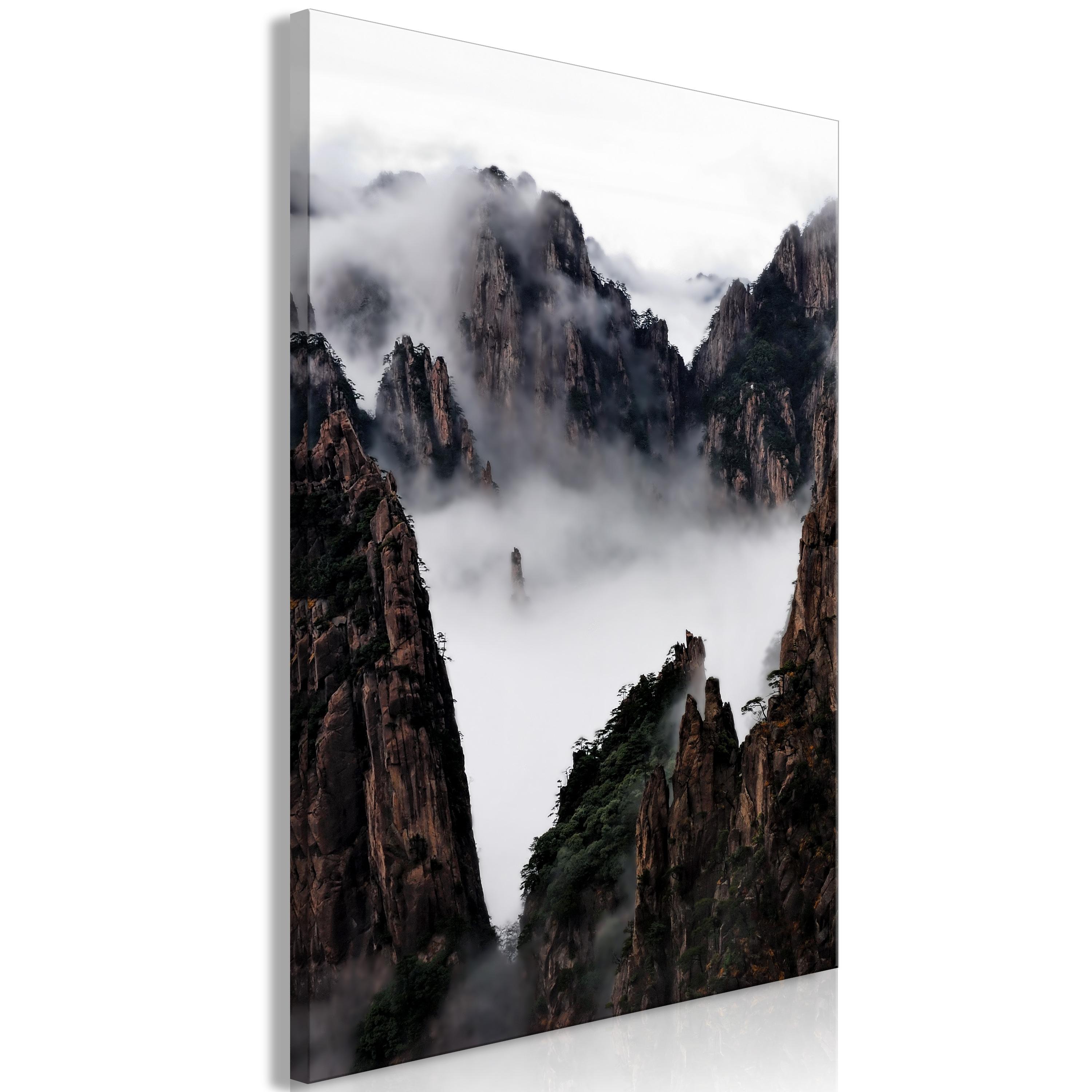 Billede - Fog Over Huang Shan (1 Part) Vertical - 40 x 60 cm - Standard billede