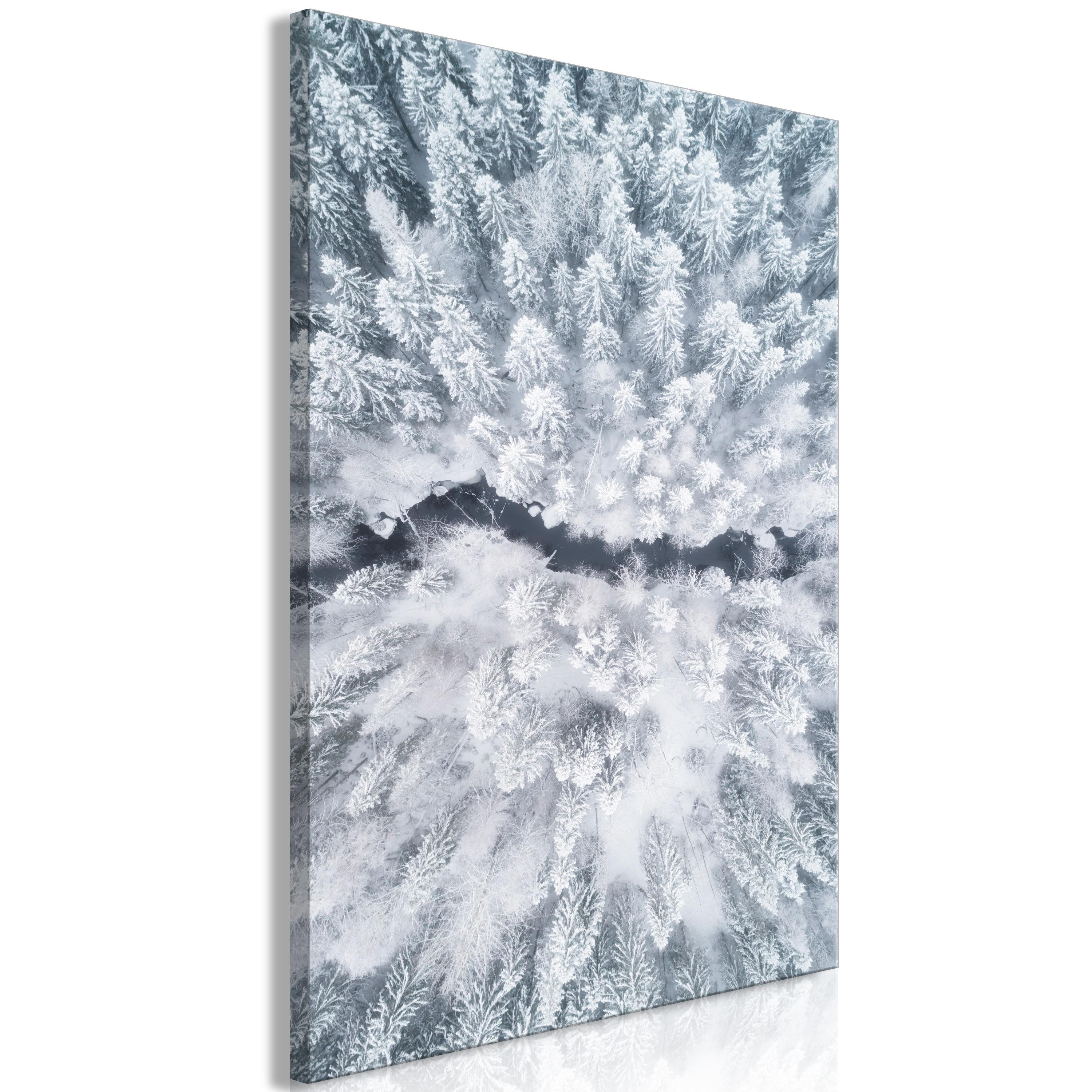 Billede - Tree Crowns (1 Part) Vertical - 40 x 60 cm - På italiensk lærred billede