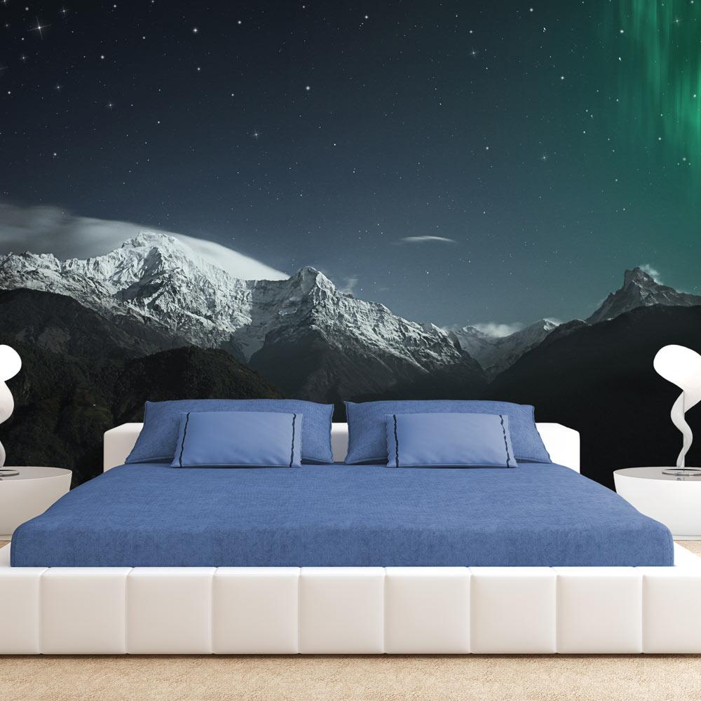Fototapet - Northern lights - 300 x 210 cm - Standard billede