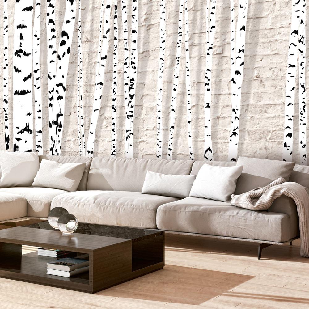 Fototapet - Birchen Grove - 250 x 175 cm - Standard billede