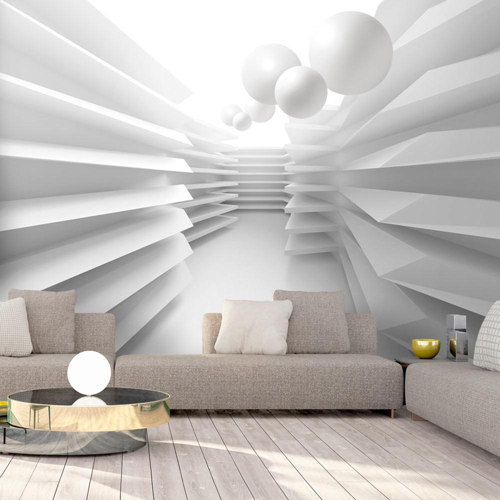 Fototapet - White Maze - 200 x 140 cm - Standard billede