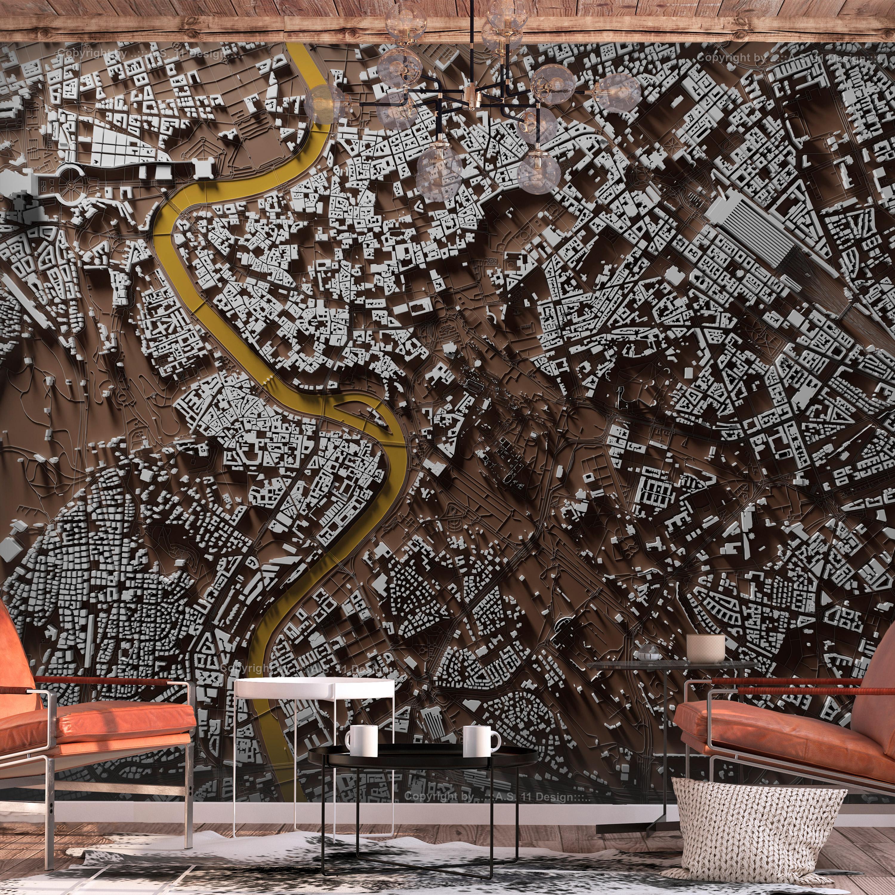 Fototapet - Rome and Tiber - 150 x 105 cm - Standard billede