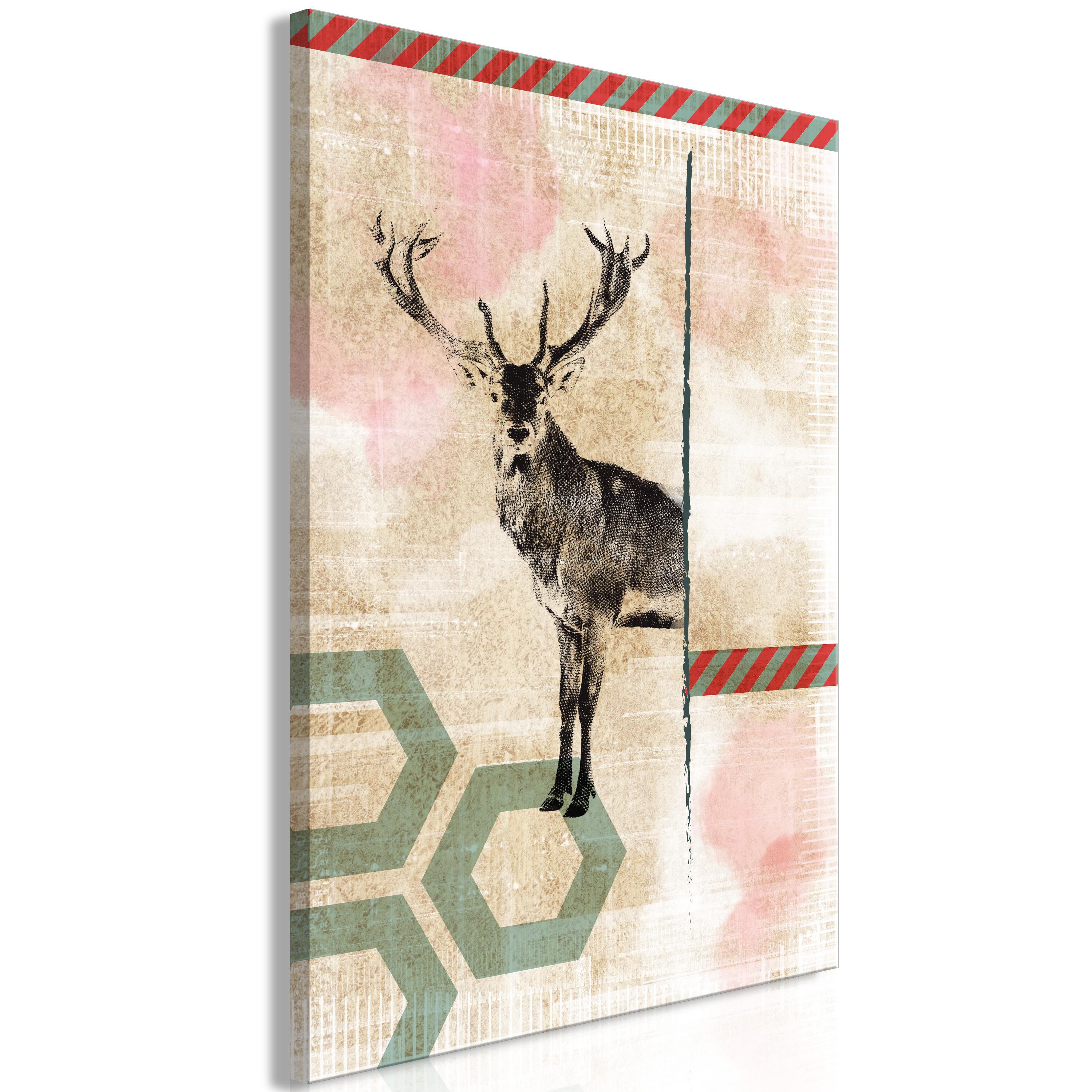 Billede - Lost Deer (1 Part) Vertical - 40 x 60 cm - Standard billede
