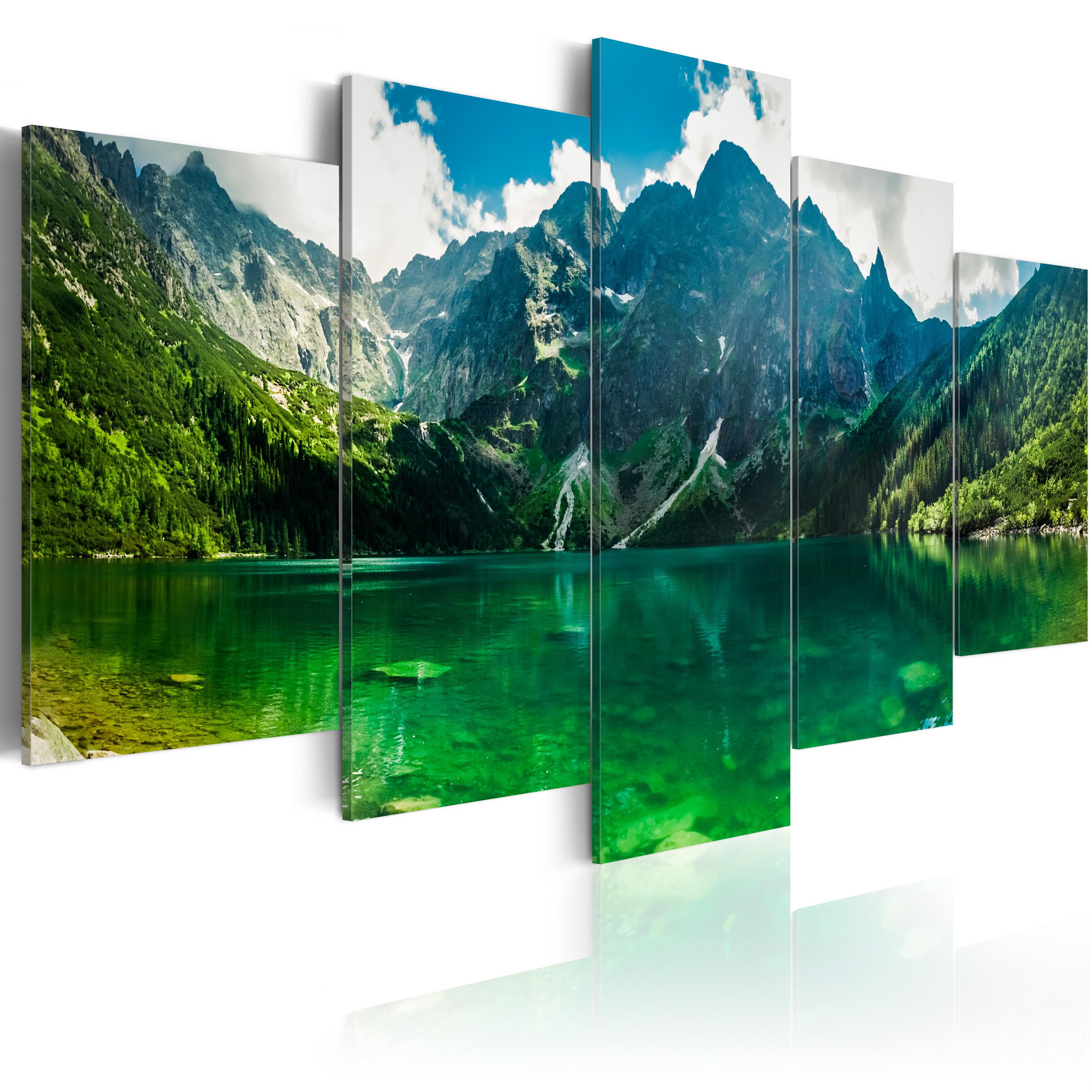 Billede - Tranquility in the mountains - 200 x 100 cm - Standard billede