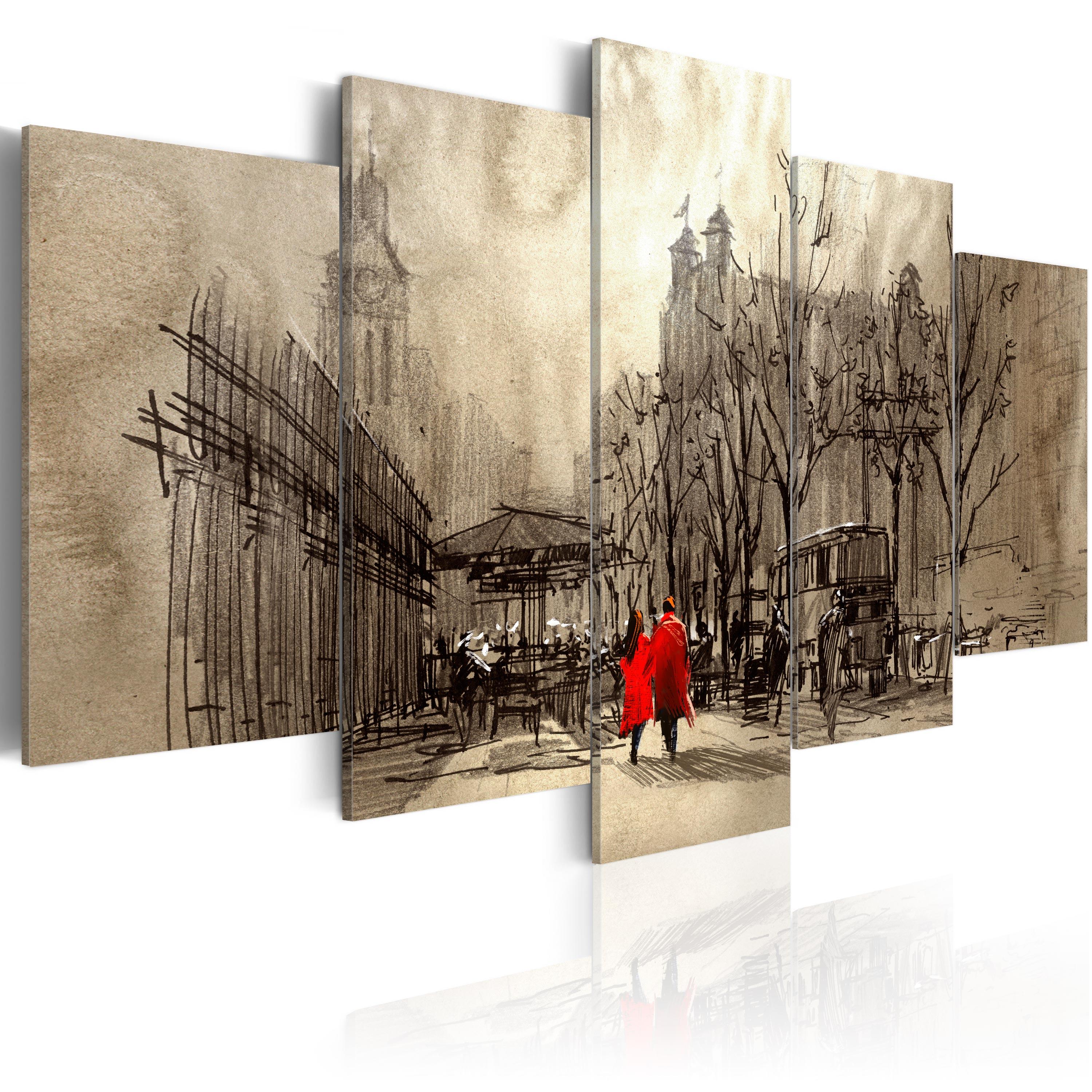 Billede - Romantic Stroll - 200 x 100 cm - Standard billede