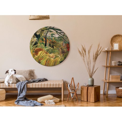 Rundt lærredsprint Henri Rousseau - Tiger in a Tropical Storm