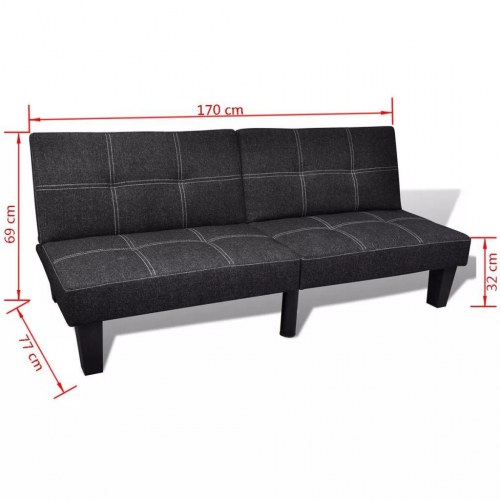 Sovesofa justerbar stof sort