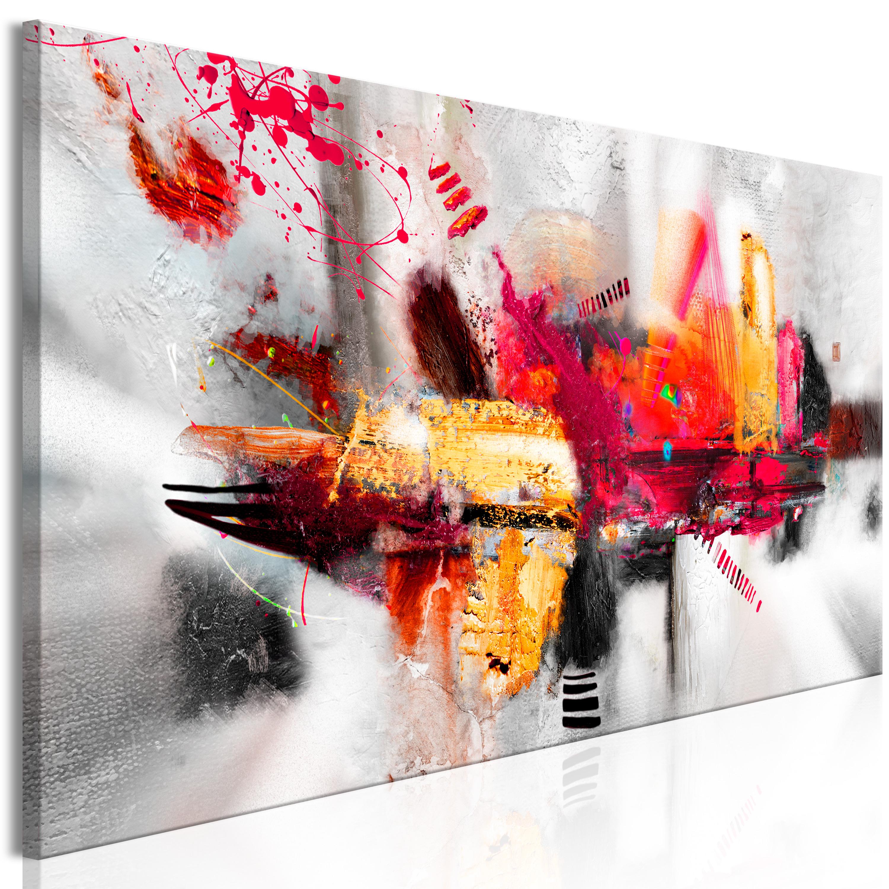Billede - Colourful Installation (1 Part) Narrow - 150 x 50 cm - På italiensk lærred billede