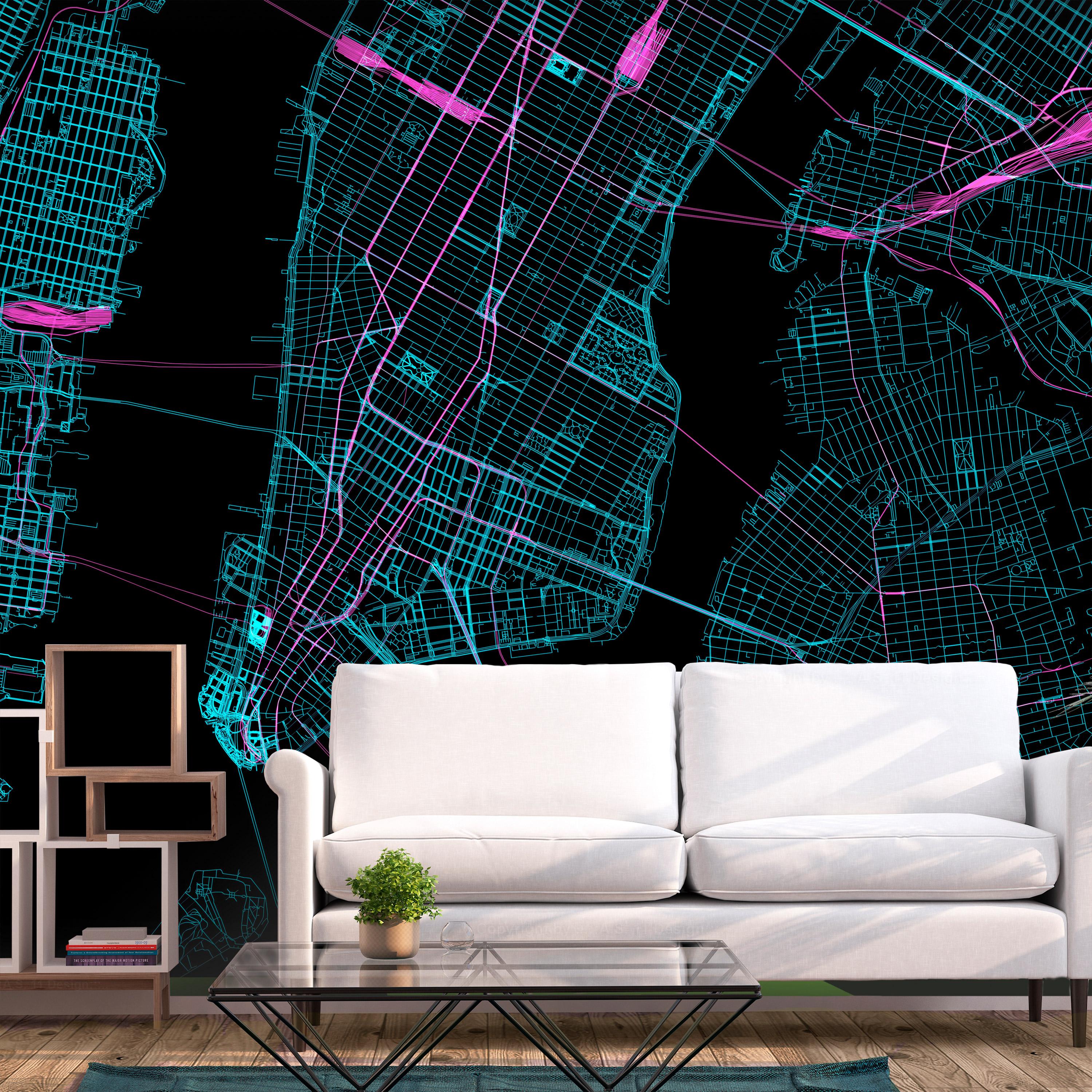 Fototapet - Blue Manhattan - 150 x 105 cm - Standard billede