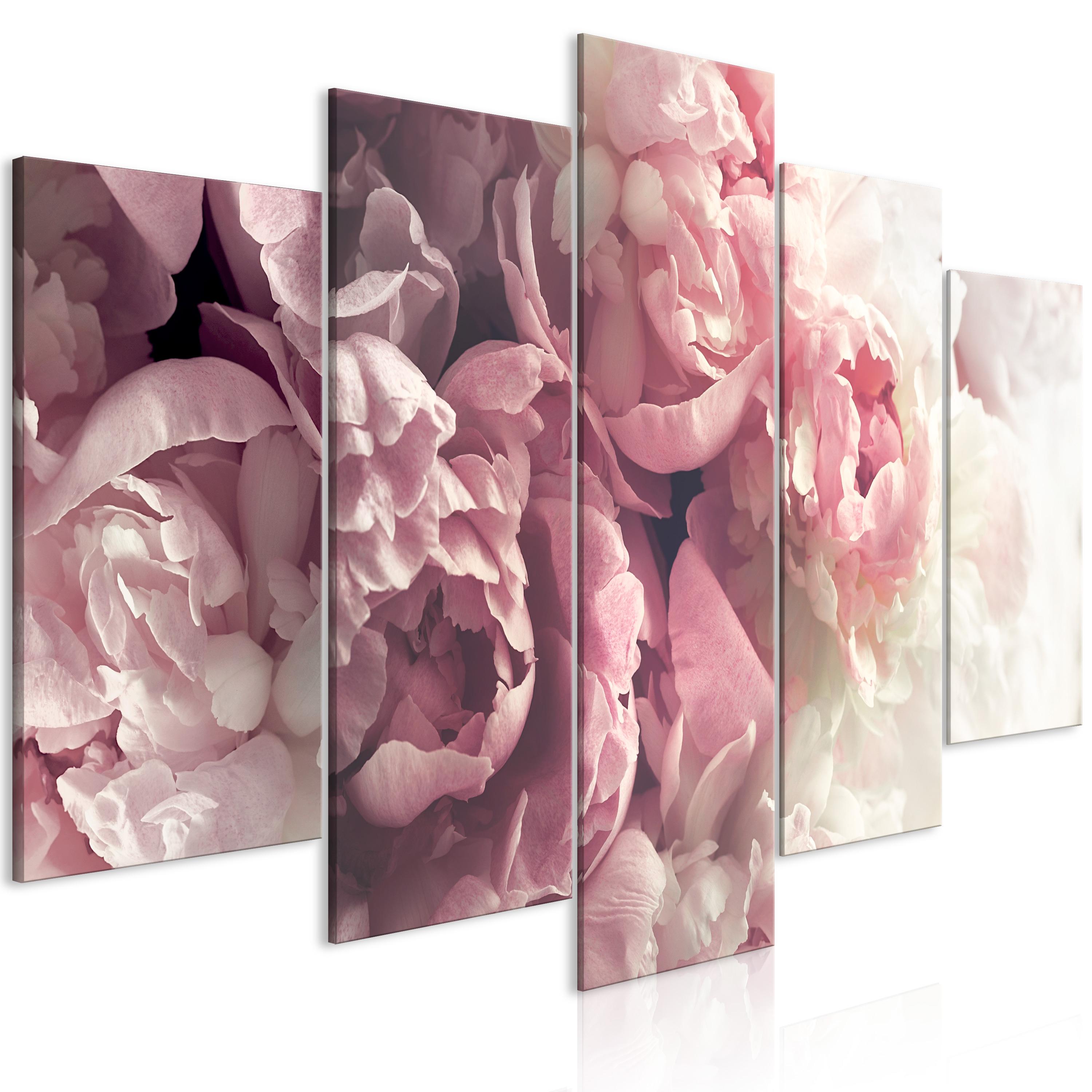 Billede Vintage Peonies Dele Wide 200 100 Italiensk Lærred
