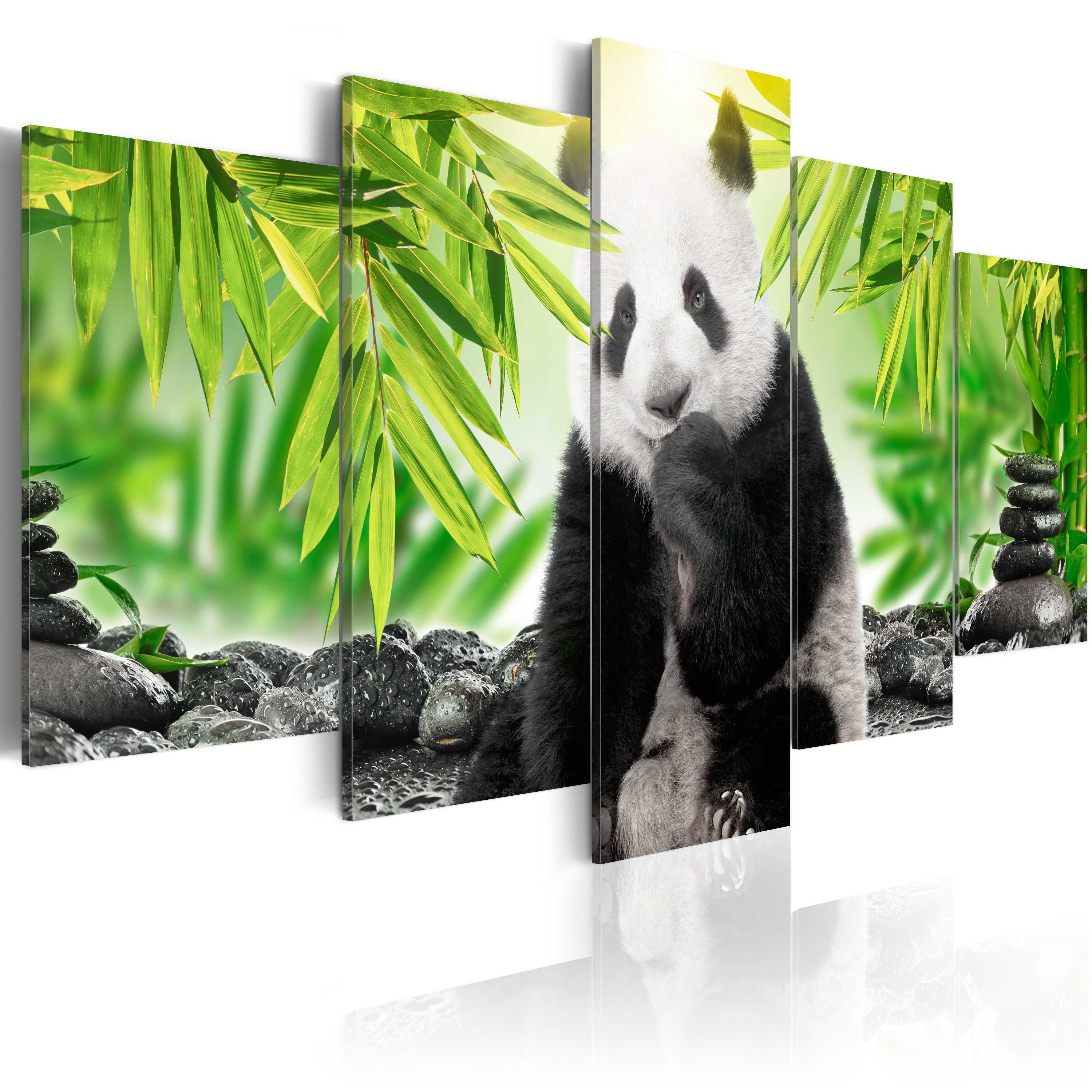 Billede - Sweet Little Panda - 100 x 50 cm - Standard billede