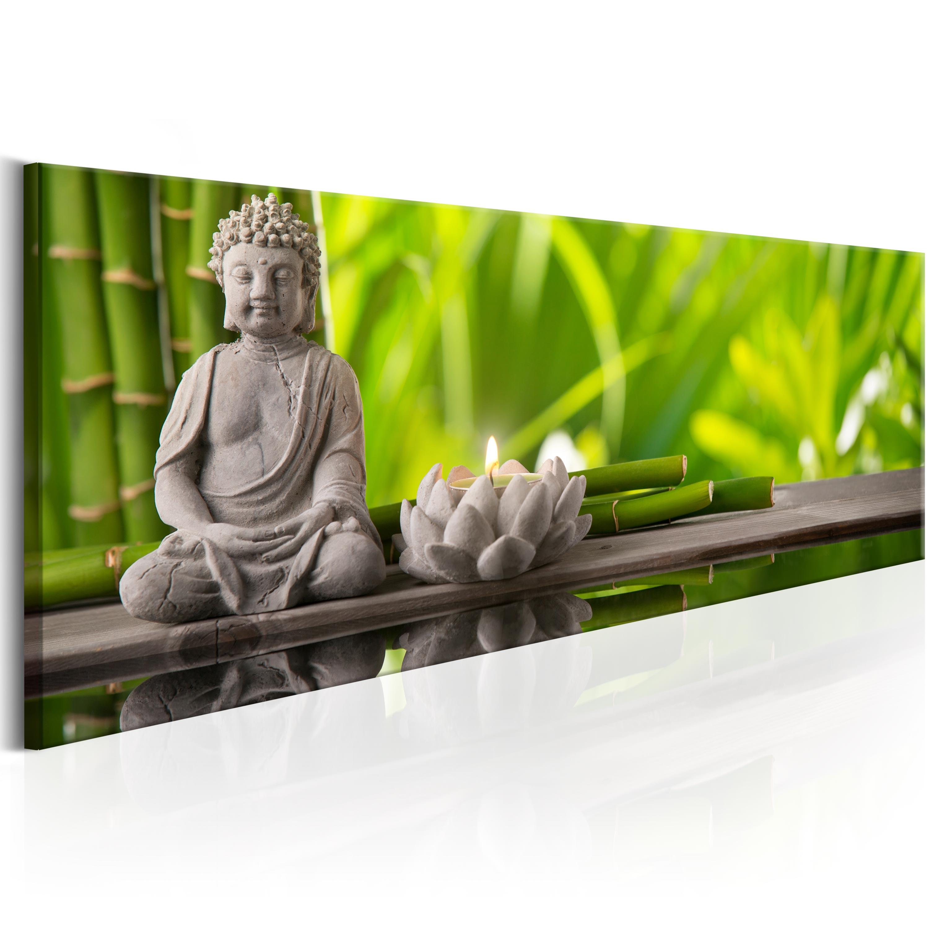 Billede - Buddha: Meditation - 120 x 40 cm - På italiensk lærred billede