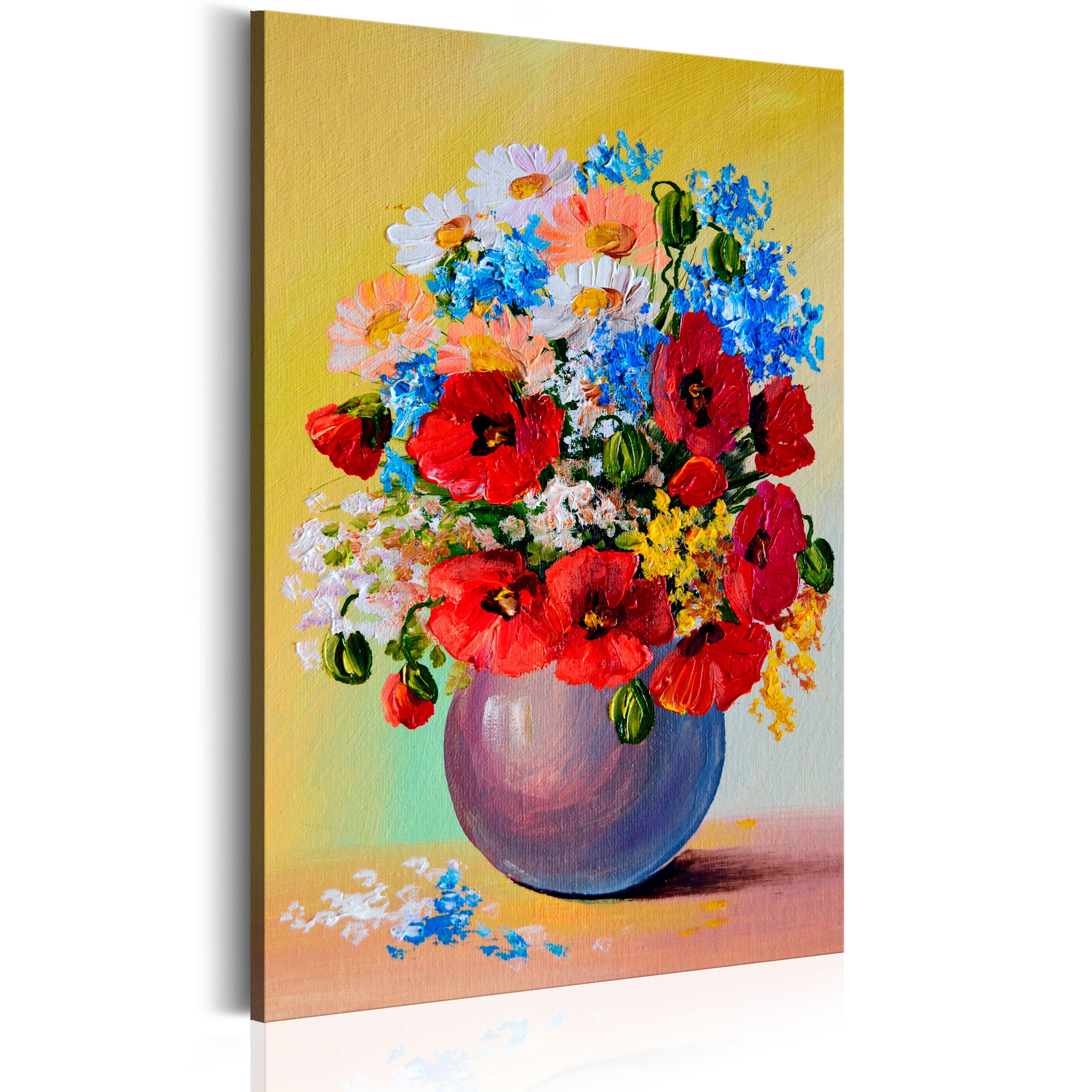 Billede Bunch Of Wildflowers 80 X 120 Cm På Italiensk Lærred