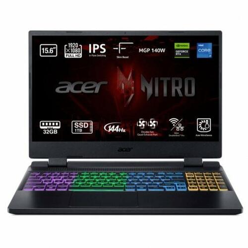 Bærbar Acer Nitro 5 AN515-58-77YB 15,6" i9-12900H 32 GB RAM 1 TB SSD Nvidia Geforce RTX 4060