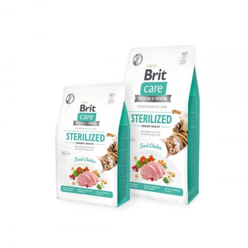 Kattemad til steriliserede katte Brit Care Grain Free Urinary Health - kylling 7 kg