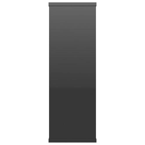 Væghylder 104x20x58,5 cm spånplade sort højglans