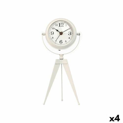 Namizna ura Stativ Hvid Metal 12 x 30 x 12 cm (4 enheder)