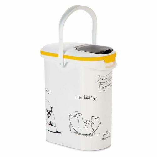 Dåse til dyrefoder Curver 794092 Hvid Plastik 4 Kg 10 L