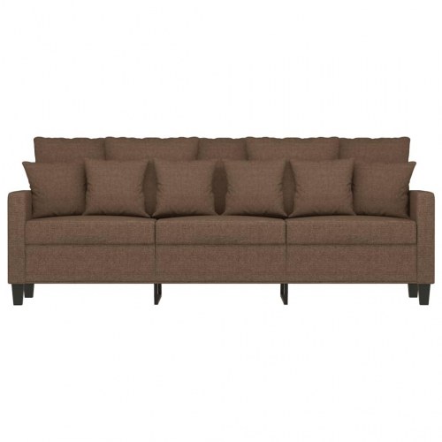 3-personers sofa i stof - brun, 198 cm