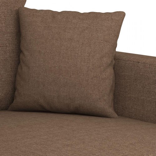 3-personers sofa i stof - brun, 198 cm