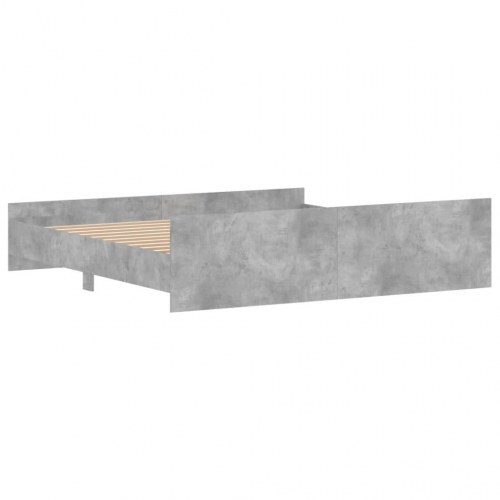 Sengeramme med gavl og fodgærde 180x200 cm - betongrå