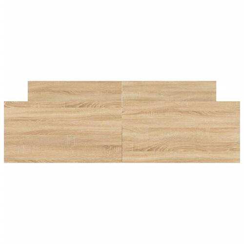 Sengeramme med sengegavl og fodgærde 140x200 cm sonoma-eg