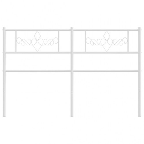 Sengegavl 140 cm metal hvid