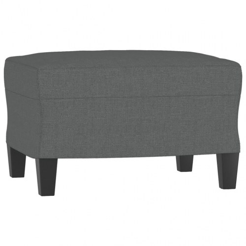 3-personers sofa med fodskammel 198 cm - stof, mørkegrå
