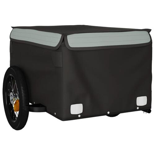 Cykelanhænger 30 kg jern sort og grå