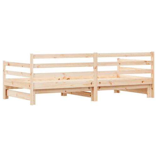Daybed med udtræk 90x190 cm massivt fyrretræ