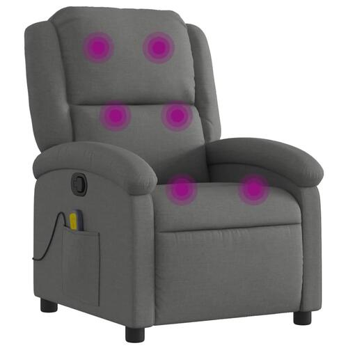 Massagestol stof mørkegrå