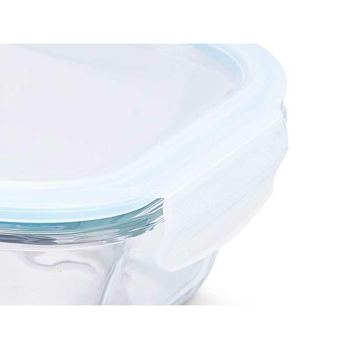 Madkasse Gennemsigtig Silikone Borosilikatglas 2,2 L 27 x 9 x 22 cm (6 enheder)