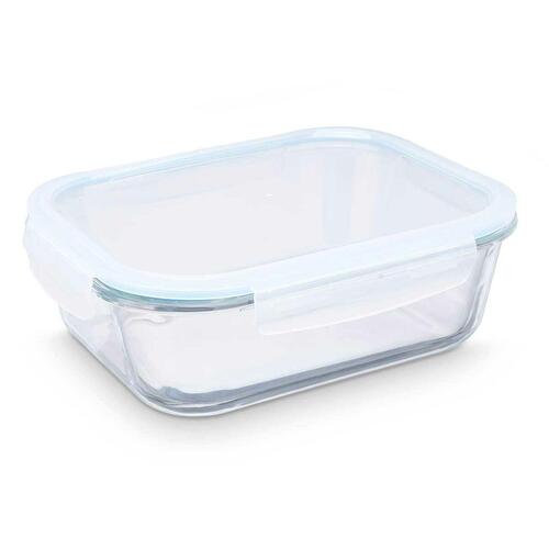 Madkasse Gennemsigtig Silikone Borosilikatglas 2,2 L 27 x 9 x 22 cm (6 enheder)
