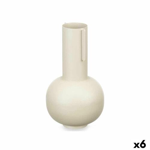 Vase Lys brun Stål 14 x 28 x 14 cm (6 enheder)