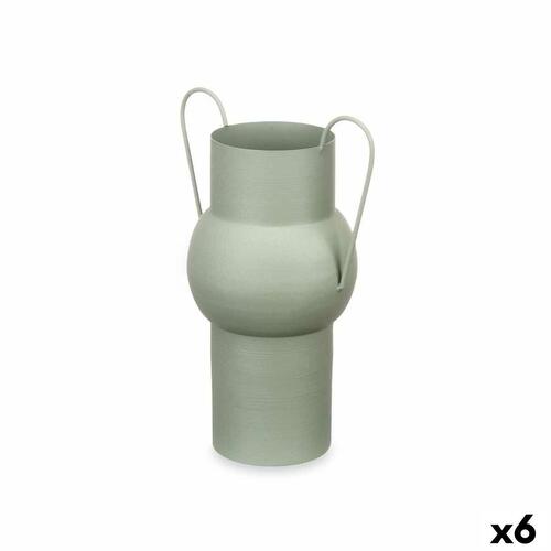 Vase Grøn Stål 22 x 32 x 14 cm (6 enheder)
