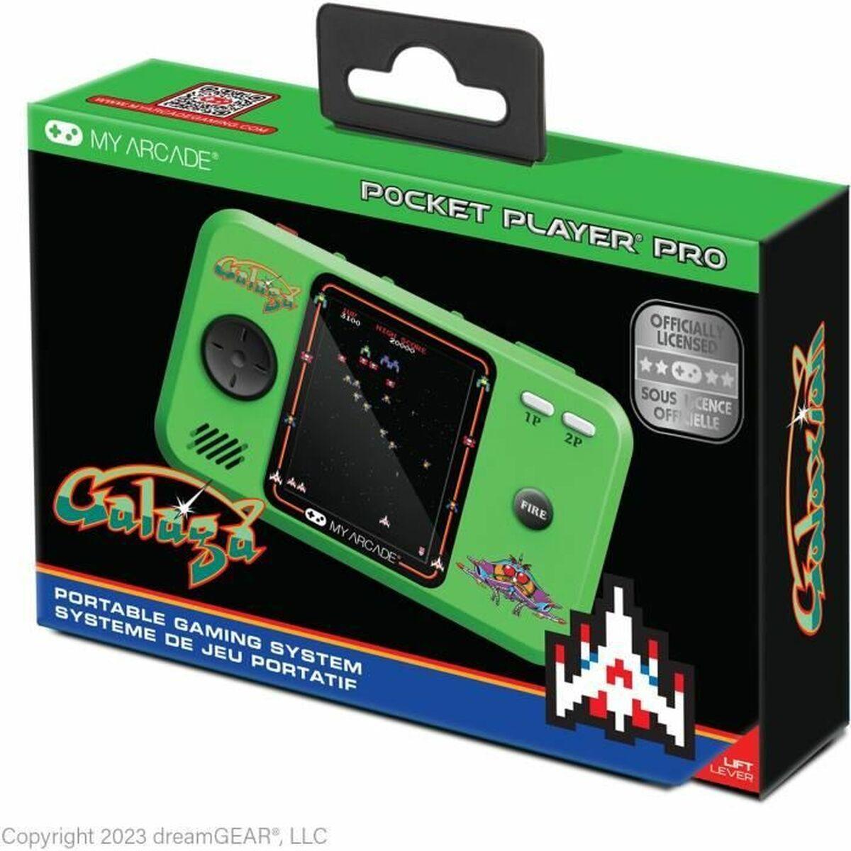 Transportabel Spillekonsol Arcade Pocket Player Pro Galaga Retro Games Grøn