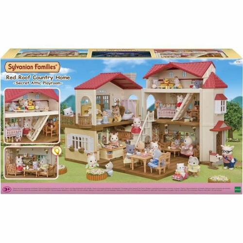 Playset Sylvanian Families Red Roof Country Home Miniature Hus Kanin