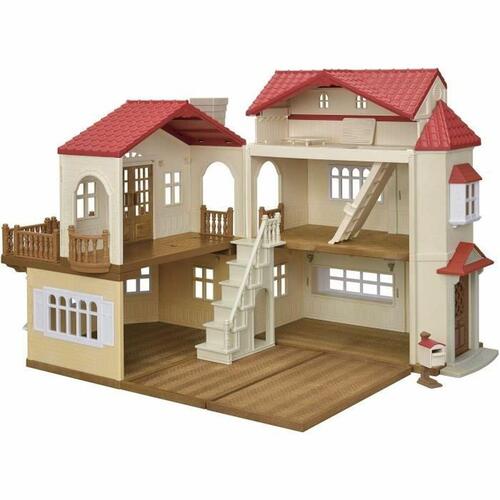 Playset Sylvanian Families Red Roof Country Home Miniature Hus Kanin