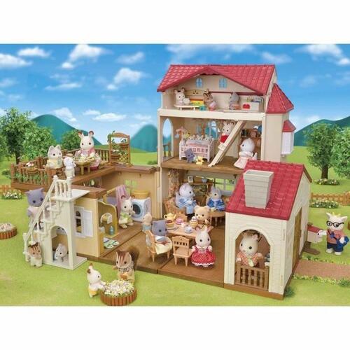 Playset Sylvanian Families Red Roof Country Home Miniature Hus Kanin