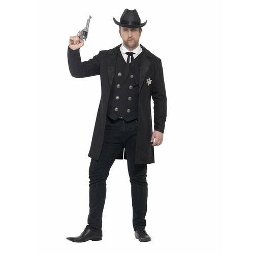 Kostume til voksne Sheriff Sort (OUTLET B)