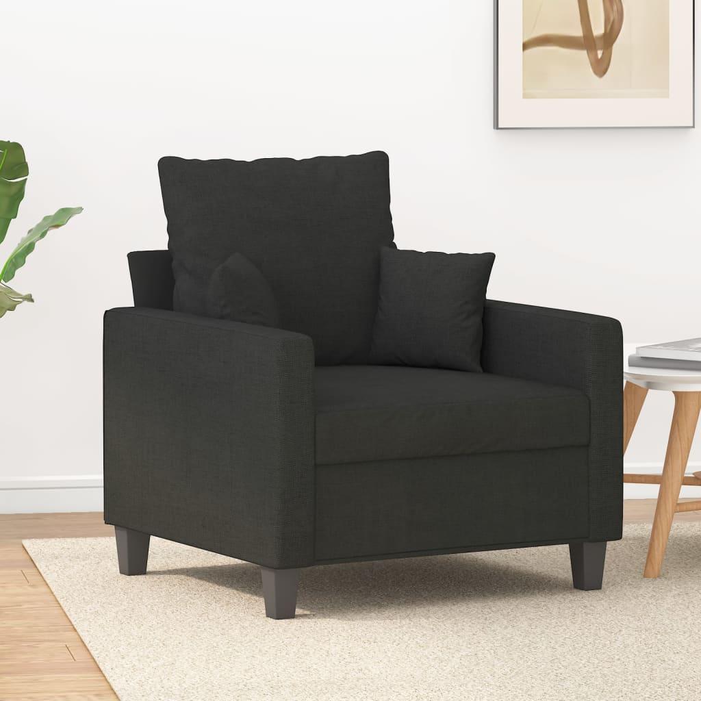 3-Personers Sofa Stof - 60 cm / Sort