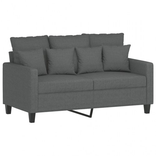 2-personers sofa i stof - mørkegrå, sædebredde 120 cm