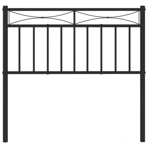 Sengegavl 90 cm metal sort