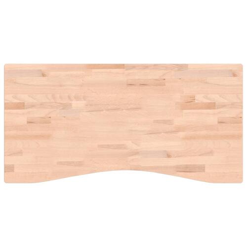 Skrivebordsplade 100x(45-50)x1,5 cm massivt bøgetræ