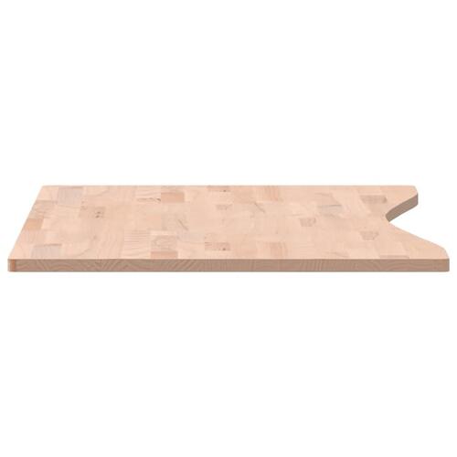 Skrivebordsplade 100x(45-50)x1,5 cm massivt bøgetræ