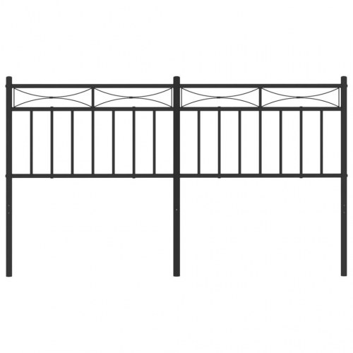 Sengegavl i metal 150 cm - sort, klassisk design