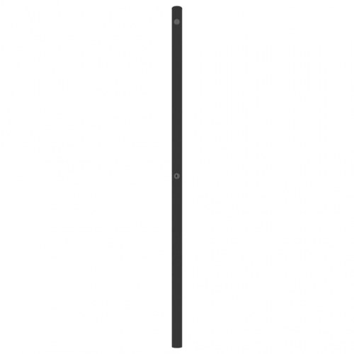 Sengegavl i metal 180 cm - sort, klassisk design