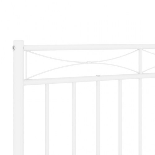 Sengegavl i metal 200 cm - hvid, udskiftningsgavl