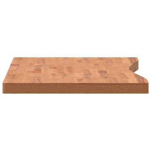 Skrivebordsplade 110x(50-55)x4 cm massivt bøgetræ