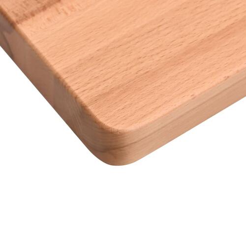 Skrivebordsplade 110x(50-55)x4 cm massivt bøgetræ